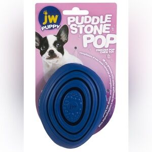 JW Pet Puddle Stone Pop Dog Toy, Blue NEW